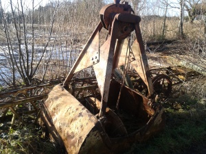 The Clam-Shell Bucket from the Removed Crane from 33.M, in storage