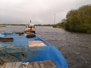 View from the tiller of 77.M, stretch of river below Banagher. Part. III