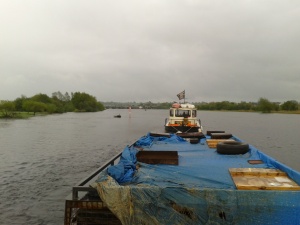 View from the tiller of 77.M, stretch of river below Banagher.  Part. II 